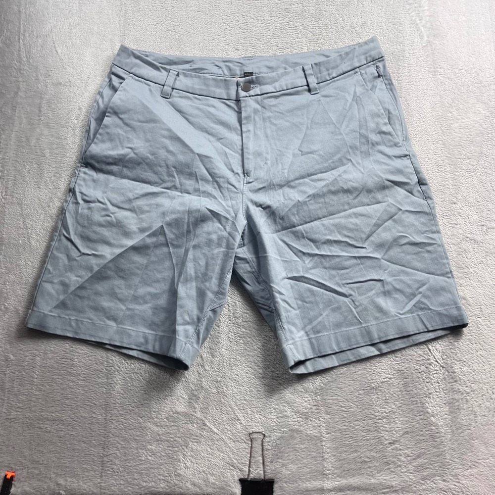 Lululemon Commission Short Light Blue Grey Mens Size 36 Chino LM7AUES